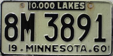 8M 3891 PAIR - Minnesota - 1960 | Great American Plates