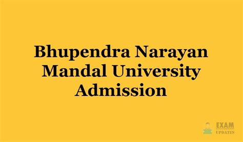 Bhupendra Narayan Mandal University (BNMU) Admission 2021 Application, Fee, Courses details