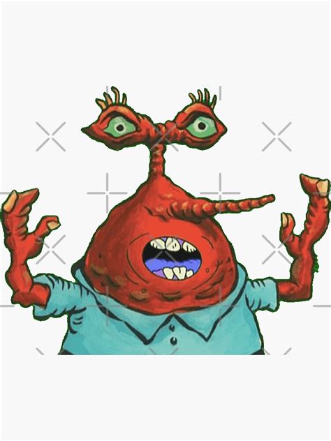 "Mr krab creepy dank " Sticker for Sale by Geempah | Redbubble