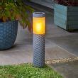 Flaming Solar Bollard Lights - 2pk