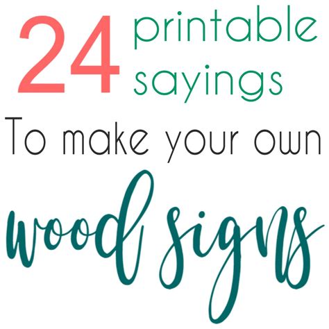 24 Printable Sayings to Make Your Own Wood Signs DIGITAL - Etsy | Make your own sign, Diy crafts ...