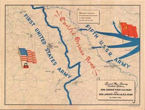 Special Map Showing Contact Between Gen. Hodges' First U.S. Army and ...