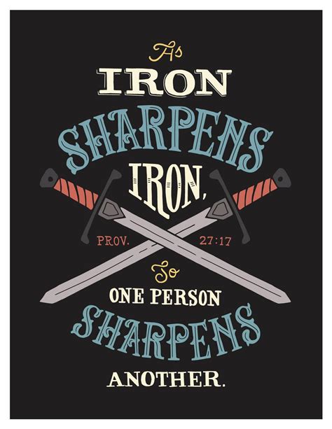 Proverbs 27 Iron Sharpens Iron Scripture Print Bible Verse | Etsy | Iron sharpens iron scripture ...