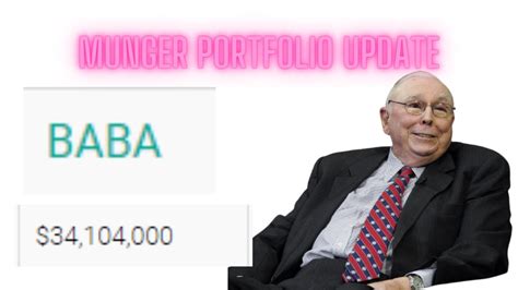 Charlie Munger Alibaba BABA Stock Portfolio UPDATE! - YouTube