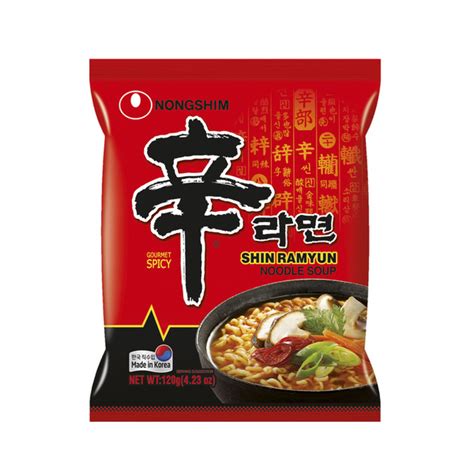 Calories in Nongshim Gourmet Spicy Shin Ramyun Noodle Soup calcount