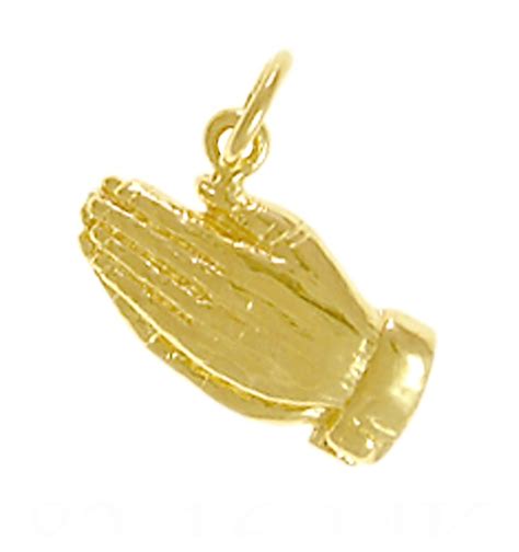 Gold Praying Hands Pendant