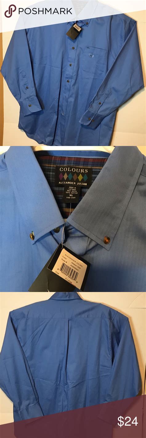 Alexander Julian Colours Blue XL Dress Shirt | Beautiful shirt, Shirt ...