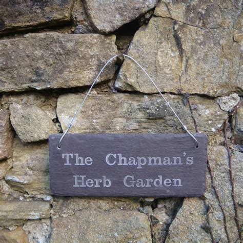 Personalised Engraved Slate Garden Sign By Winning Works