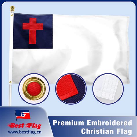 Premium Embroidered Christian Flag - BestFlag | Full-Service Sports ...