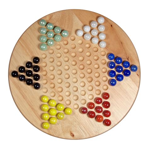 WE Games Solid Wood Chinese Checkers Set with Glass Marbles - 11.5 Inch - Walmart.com