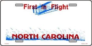 North Carolina Blank License Plate