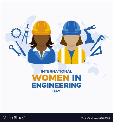 International women in engineering day poster Vector Image