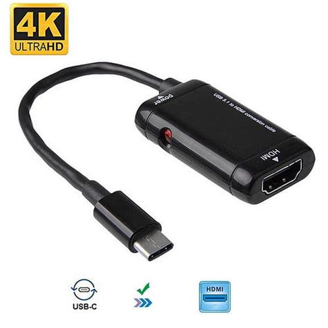 USB 3.1 Type C USB-C to HDMI Adapter 1080P Male to Female Converter ...