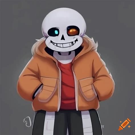 Close-up portrait of sans from undertale on Craiyon