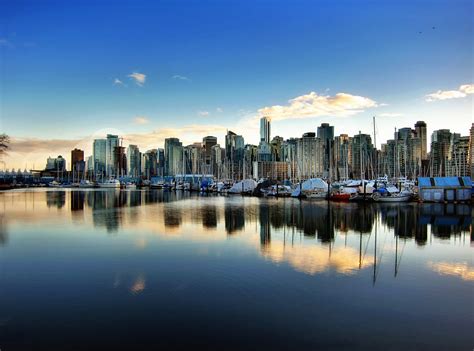 Panoramic view of city beside river, vancouver, canada HD wallpaper | Wallpaper Flare