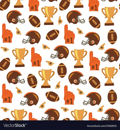 American football seamless pattern sports Vector Image