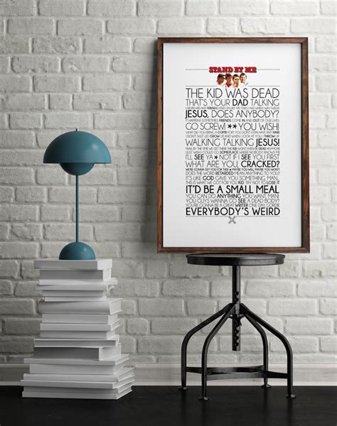 Stand by Me Movie Quote Poster Gift Ideas Typography | Etsy