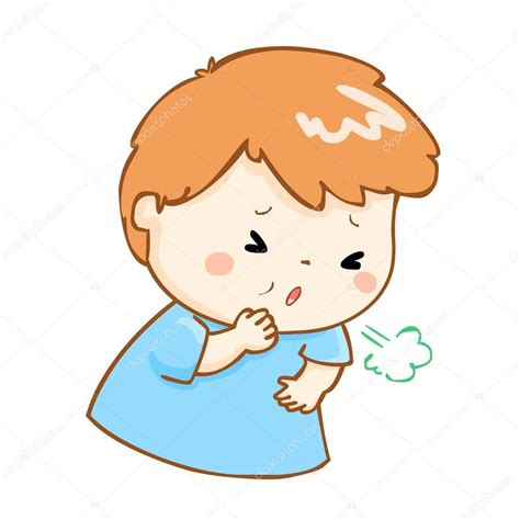 Toser niño dibujos animados vector ilustración Stock Vector by ...