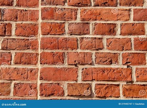 Old Brick Wall Built of Clay Bricks. Stock Image - Image of abstract, backdrop: 21945747