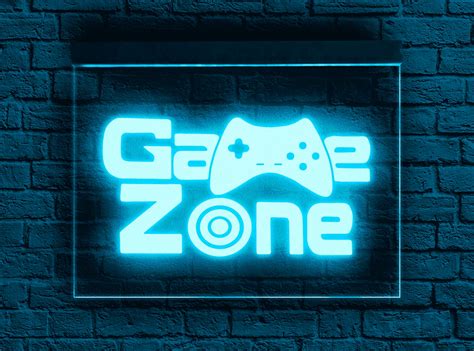 Game Zone Signgame Zone Wall Decorgame Zone Led Signgame - Etsy