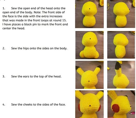 Free Pikachu Amigurumi Pattern — 1Up Crochet