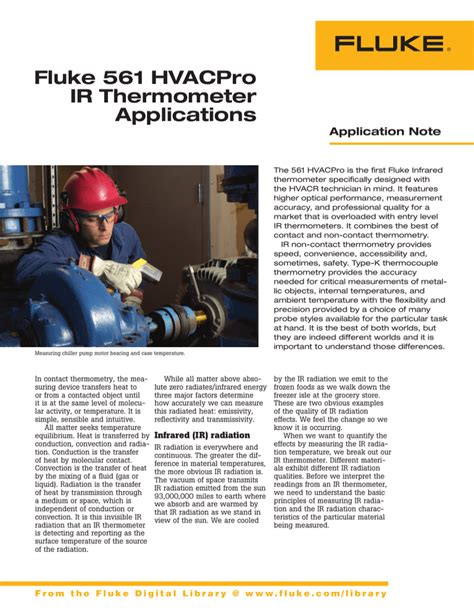 Fluke 561 HVACPro IR Thermometer Applications