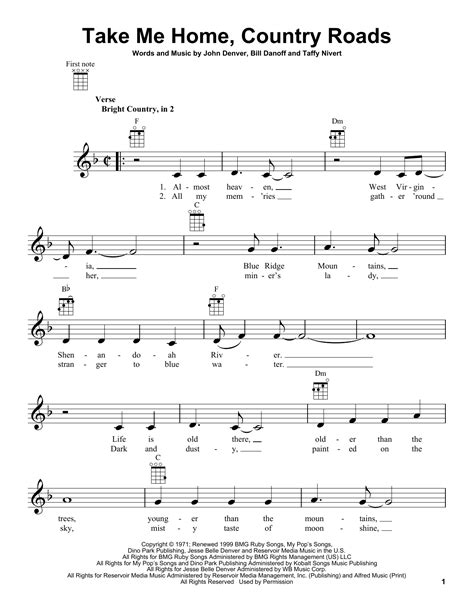 Take Me Home, Country Roads | Sheet Music Direct