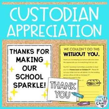 Custodian Appreciation by Keep Your Chin Up | TPT