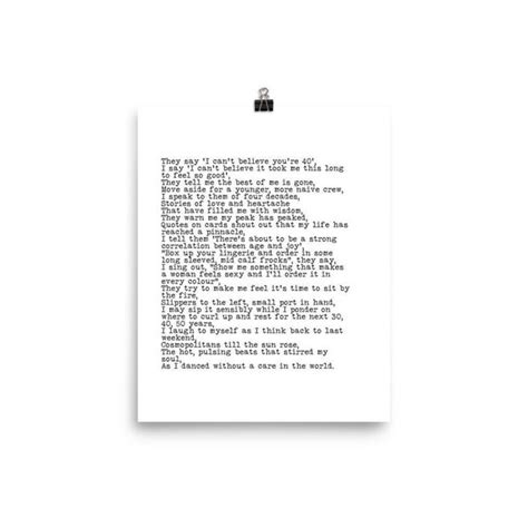 40th Birthday Poem for Women 40th Birthday Poetry Print - Etsy UK