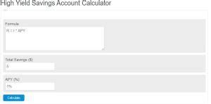 High Yield Savings Account Calculator - Calculator Academy