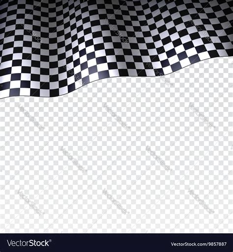 Checkered flag on transparent background Vector Image