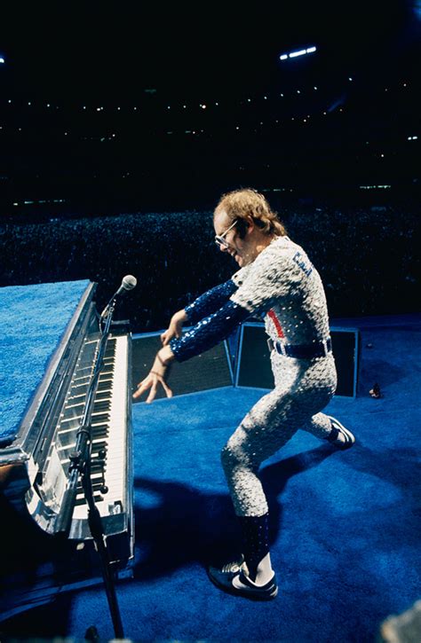 Elton John Playing Piano, Dodger Stadium, 1975 (Claw Hands) | San ...