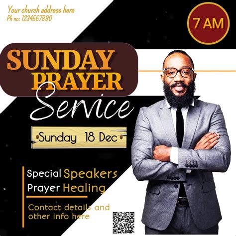 Sunday prayer service Template | PosterMyWall