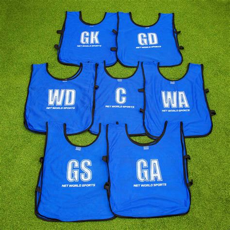 Buy FORZA Netball Bibs [7 Pack] - Full Netball Player Position Bib Pack - Three Sizes Online at ...