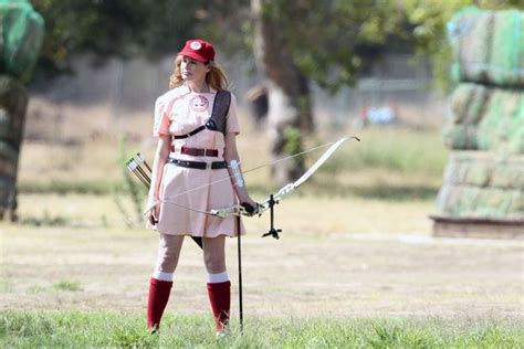 Geena Davis still totally rocks her "A League Of Their Own" uniform Geena Davis, Evansville ...