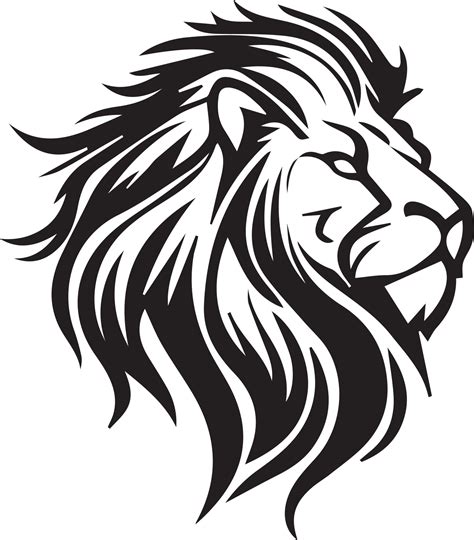 black and white lion logo, lion sticker, lion tattoo 21188165 Vector Art at Vecteezy