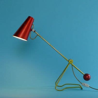 Anonymous; Enameled and Anodized Metal Table Lamp by Merchant Adventurers Ltd., 1950s. Light Art ...