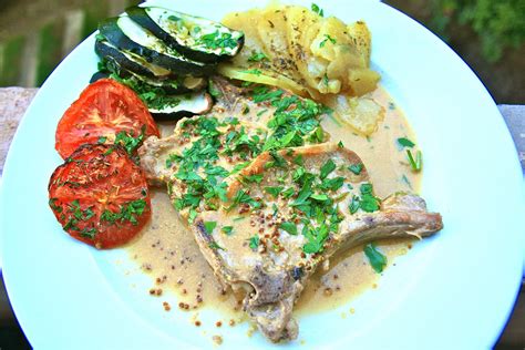 Johnny's Kitchen: Pork Chops in Calvados Creamed Mustard Sauce