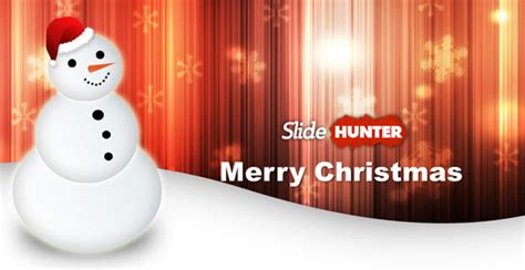 Happy Snowman Orange Powerpoint Template