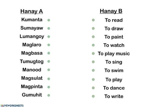 Filipino Worksheet (MT1) worksheet | Filipino words, Tagalog words, English vocabulary words ...