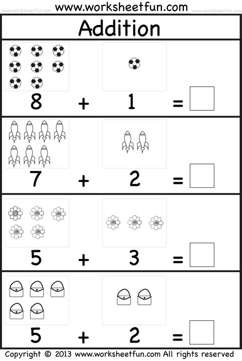 Addition For Kindergarten Worksheets - WorksheetsCity