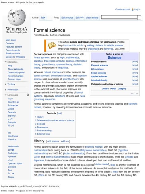 Formal Science | Science And Technology | Formalism (Deductive)