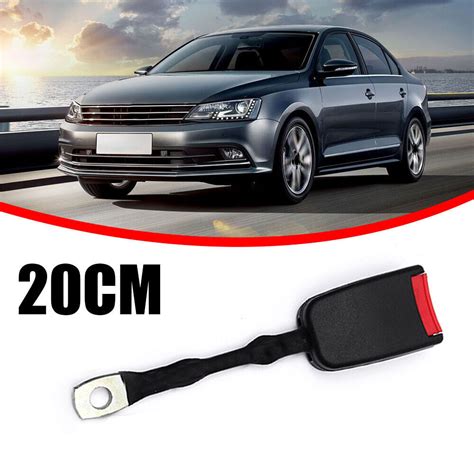 Black Car Seat Belt Buckle Adapter Extender 20cm Universal Wire Rope Connector | eBay