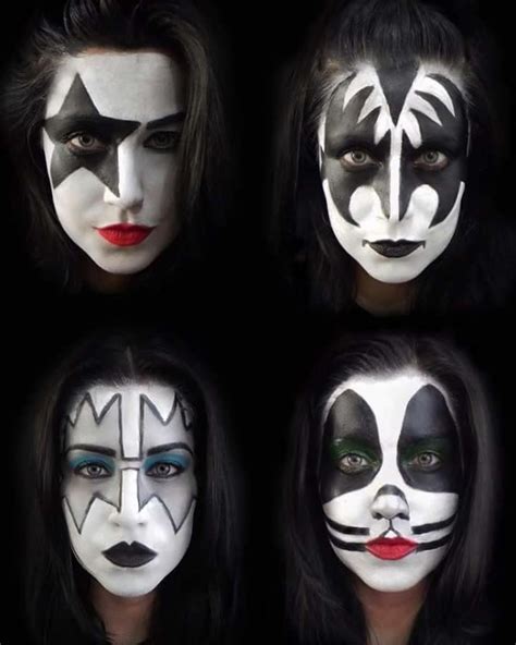 Da girls Kiss Halloween Costumes, Mens Halloween Makeup, Kiss Costume, Rock Costume, Best ...