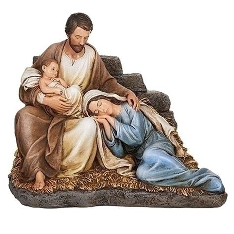 Let Mum Rest Sleeping Mary with Baby Jesus & Joseph 6.75" Figurine ...