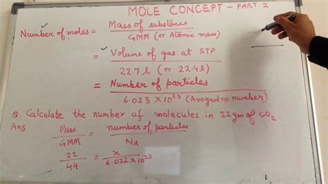 MOLE CONCEPT -Part 2 Relation between mole, mass, volume and number of particles of a substance ...