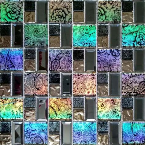 Iridescent Glass Tile Mosaic