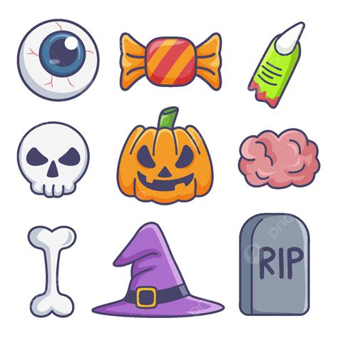 Halloween Stickers Set, Halloween Clipart, Halloween, Sticker Set PNG ...