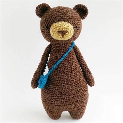 Bear with Bag Crochet Amigurumi Pattern Crochet pattern by Little Bear ...