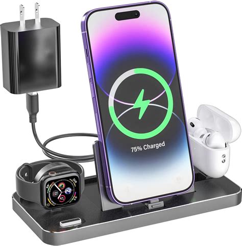 Amazon.com: 3 in 1 Charging Station for Apple, Wireless Apple Charging ...